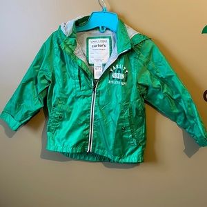 Boys green Carter size 5/6 windbreaker coat